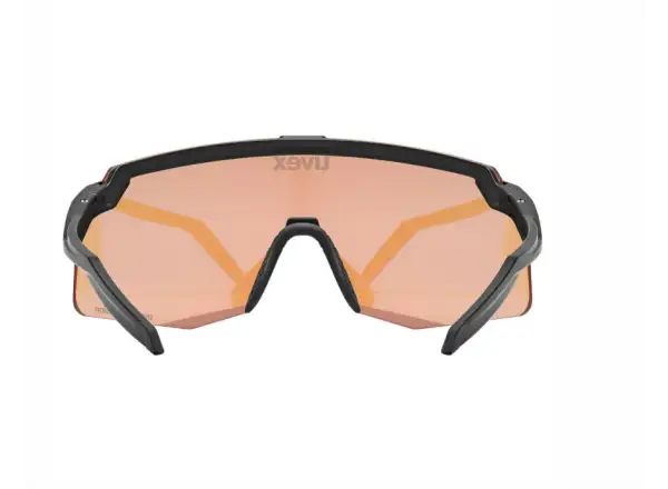 Uvex Pace Stage S CV cycling glasses Black matt/Mirror Blue