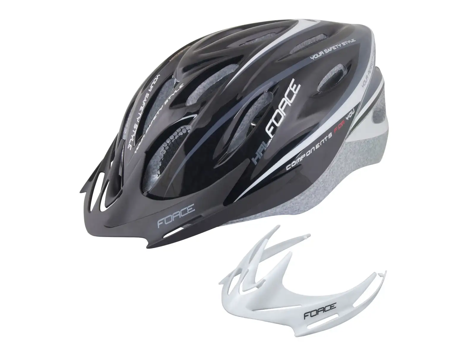 Force Hal helmet black/grey