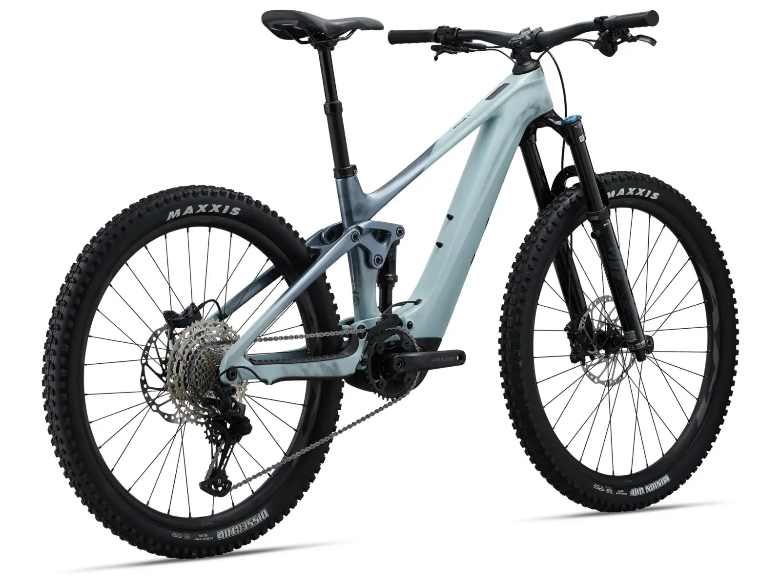 Liv Intrigue X Advanced E+ Elite 2 full suspension e-bike Soap Suds/Aged Denim
