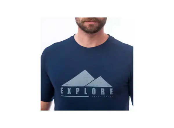 Sensor Merino Air PT Explore men's t-shirt short sleeve dark blue