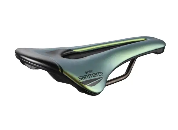 Selle San Marco Shortfit 2.0 Open-Fit Racing Wide saddle Iridescent Gold