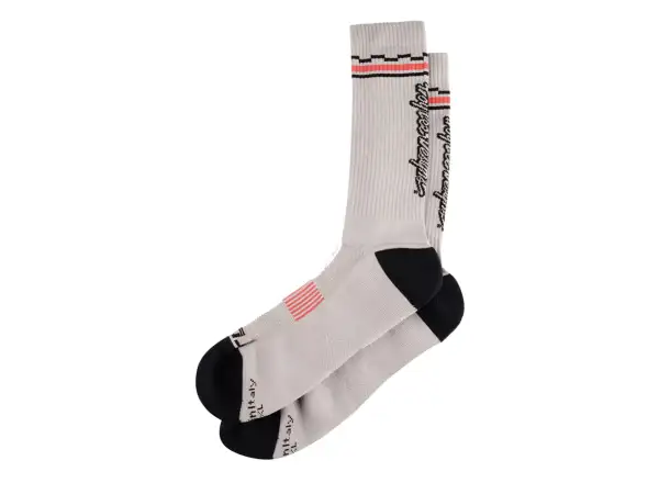 Troy Lee Designs Performance Checka socks Light Gray