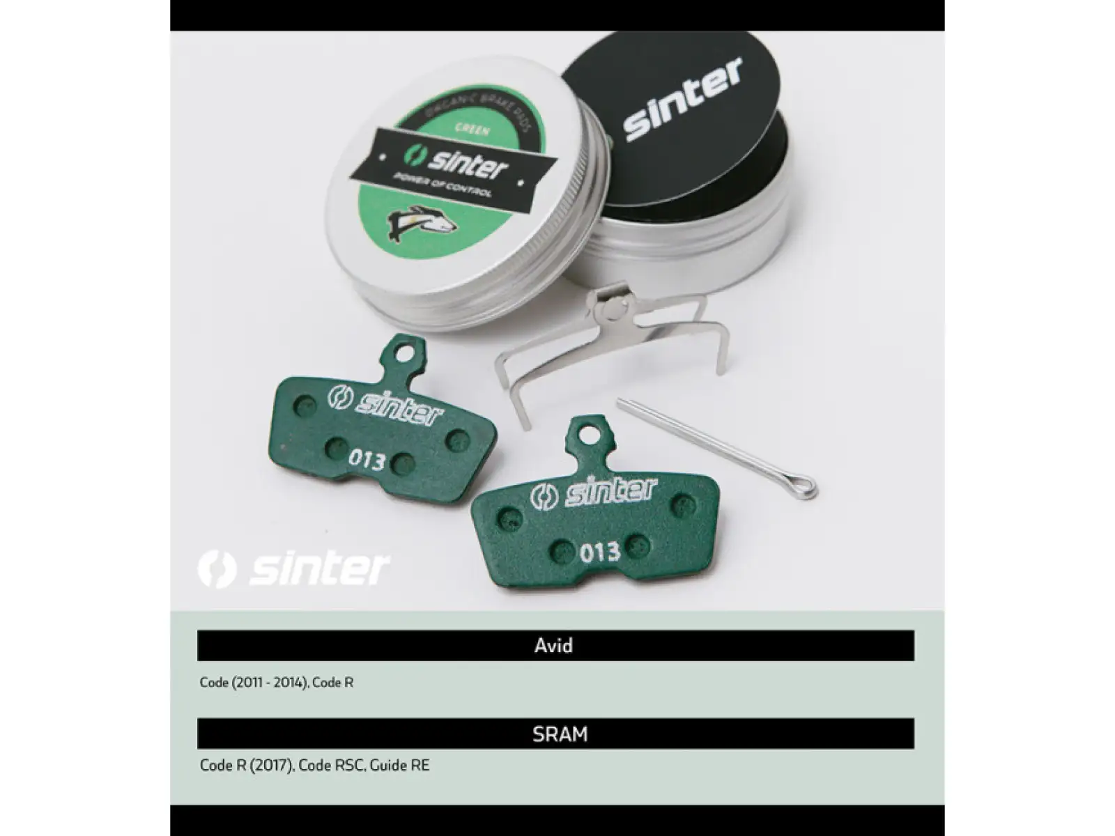 Sinter Sram Code, Guide brake pads polymer green