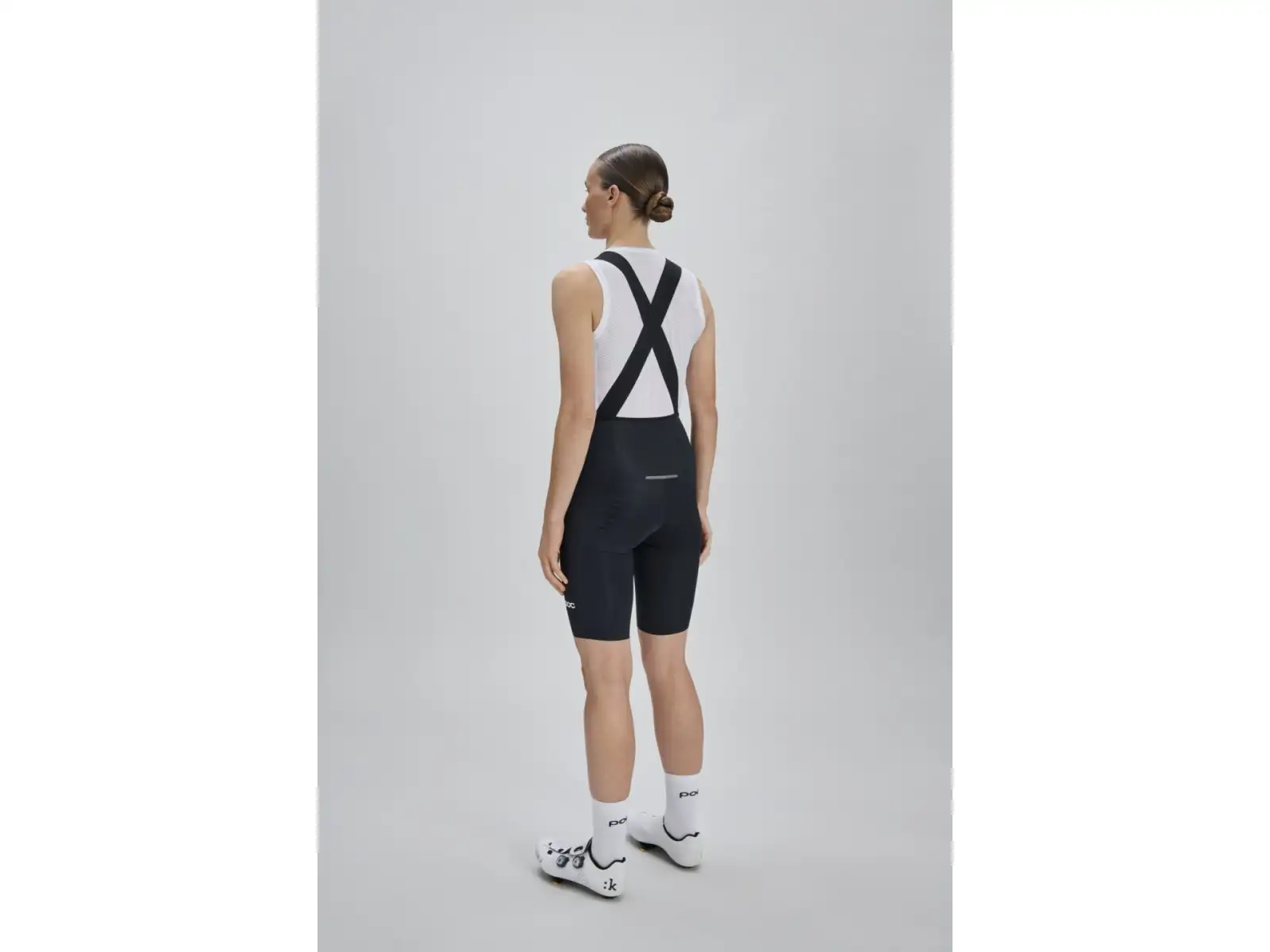 POC Raceday women's cycling shorts with pad and bib Uranium Black