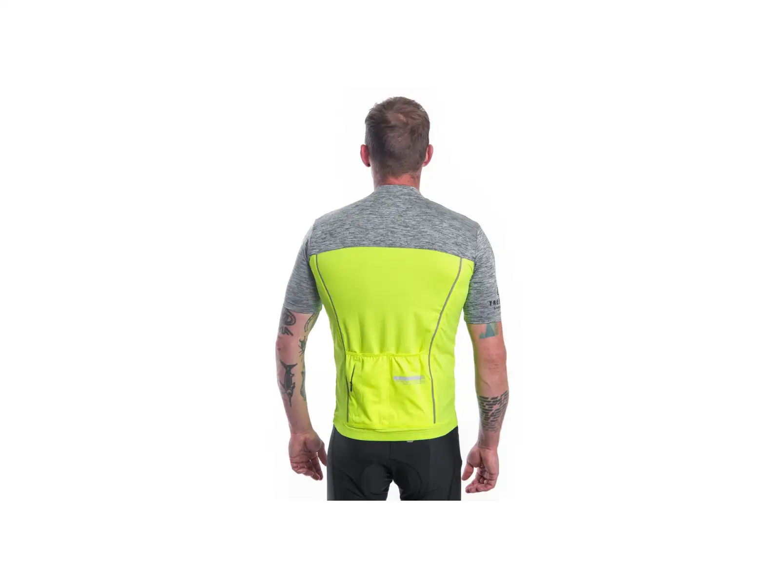 Sensor Cyklo Motion men's jersey short sleeve Neon Yellow/grey