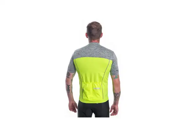 Sensor Cyklo Motion men's jersey short sleeve Neon Yellow/grey