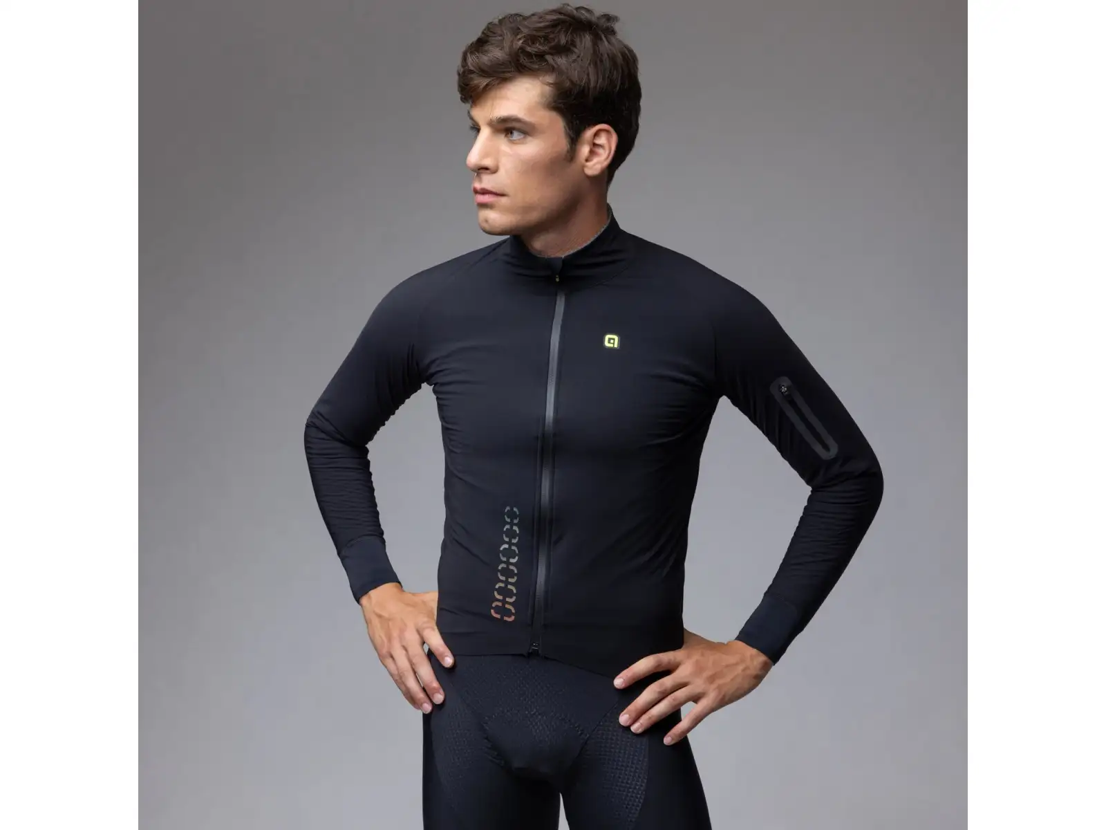 Alé R-EV1 Thermo Shield men's winter cycling jacket Black