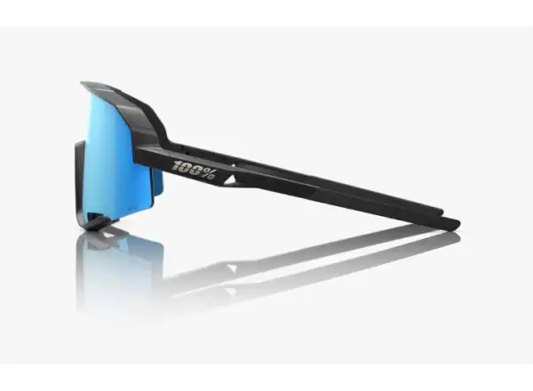 100% Slendale Matte Black/HiPER Blue Multilayer Mirror Sunglasses