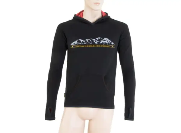 Sensor Merino Upper Mountains men's hoodie black