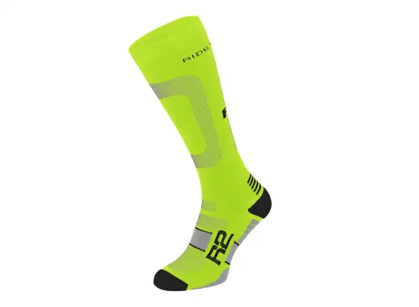 R2 Power cycling knee-high socks neon yellow