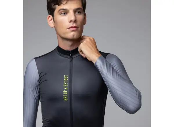 Alé PR-E Follow Me men's insulated long sleeve jersey Black