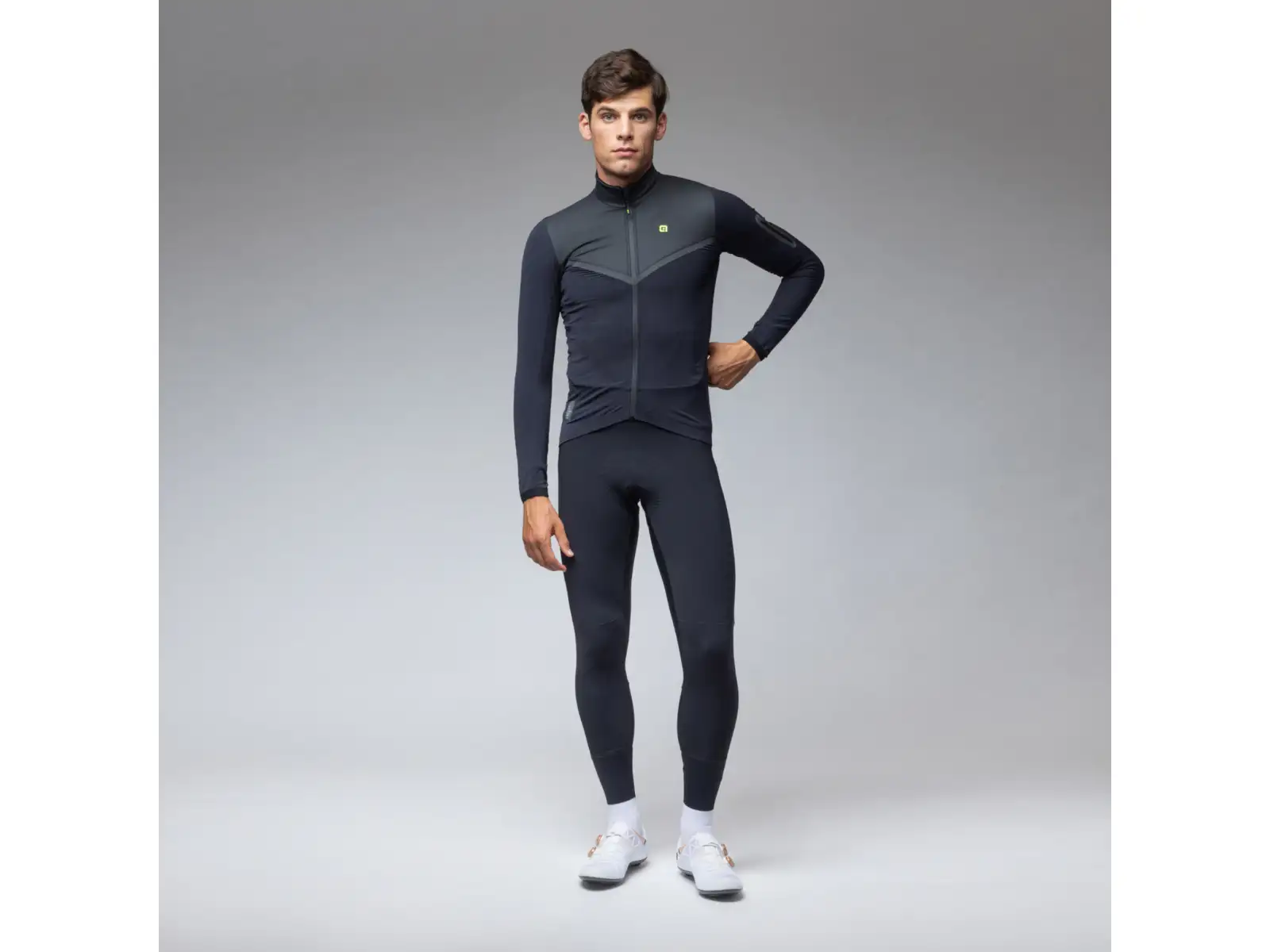 Alé R-EV1 Wool Speed men's winter cycling jacket Black