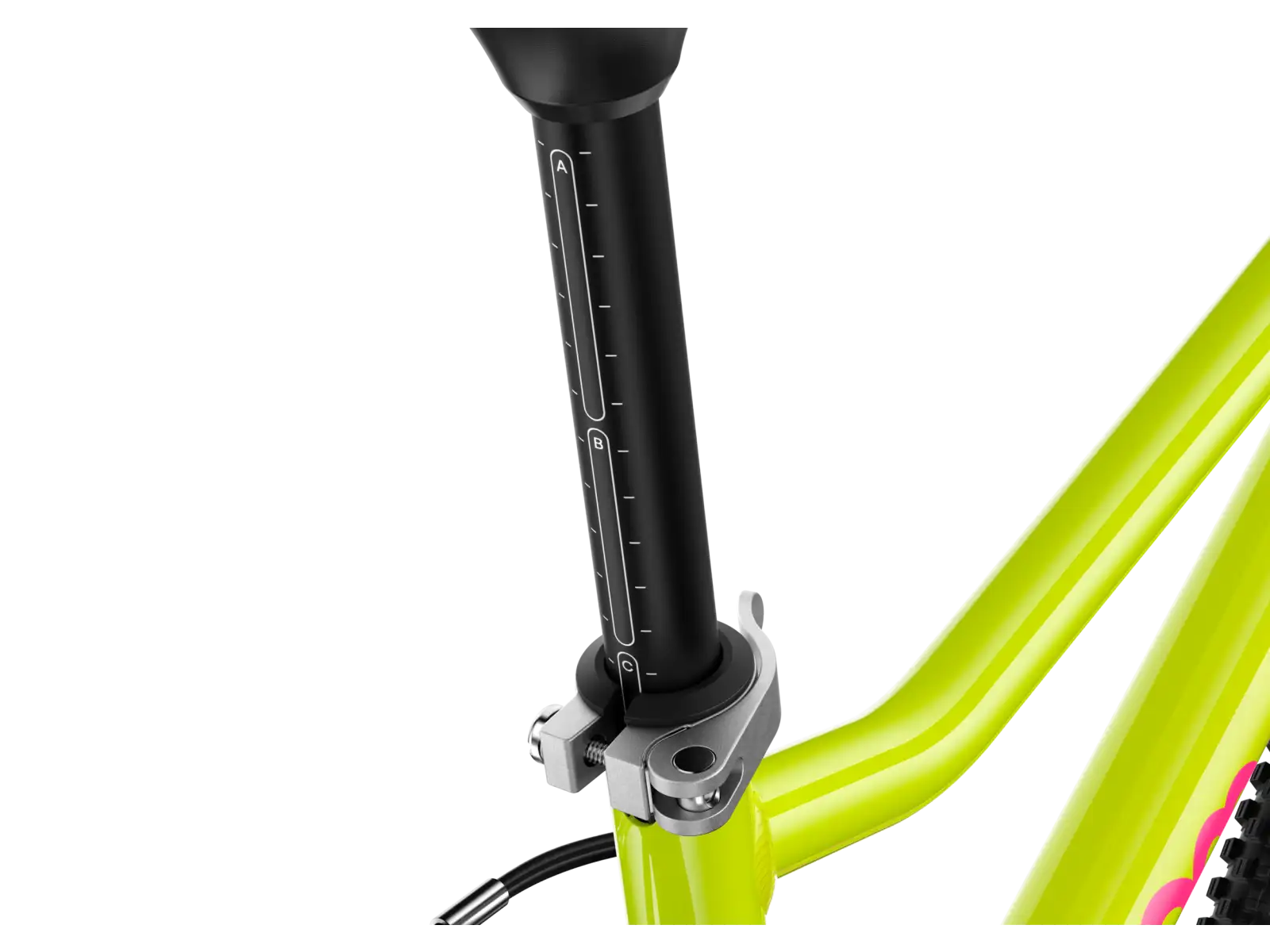 Woom GO 3 kids bike neon lime