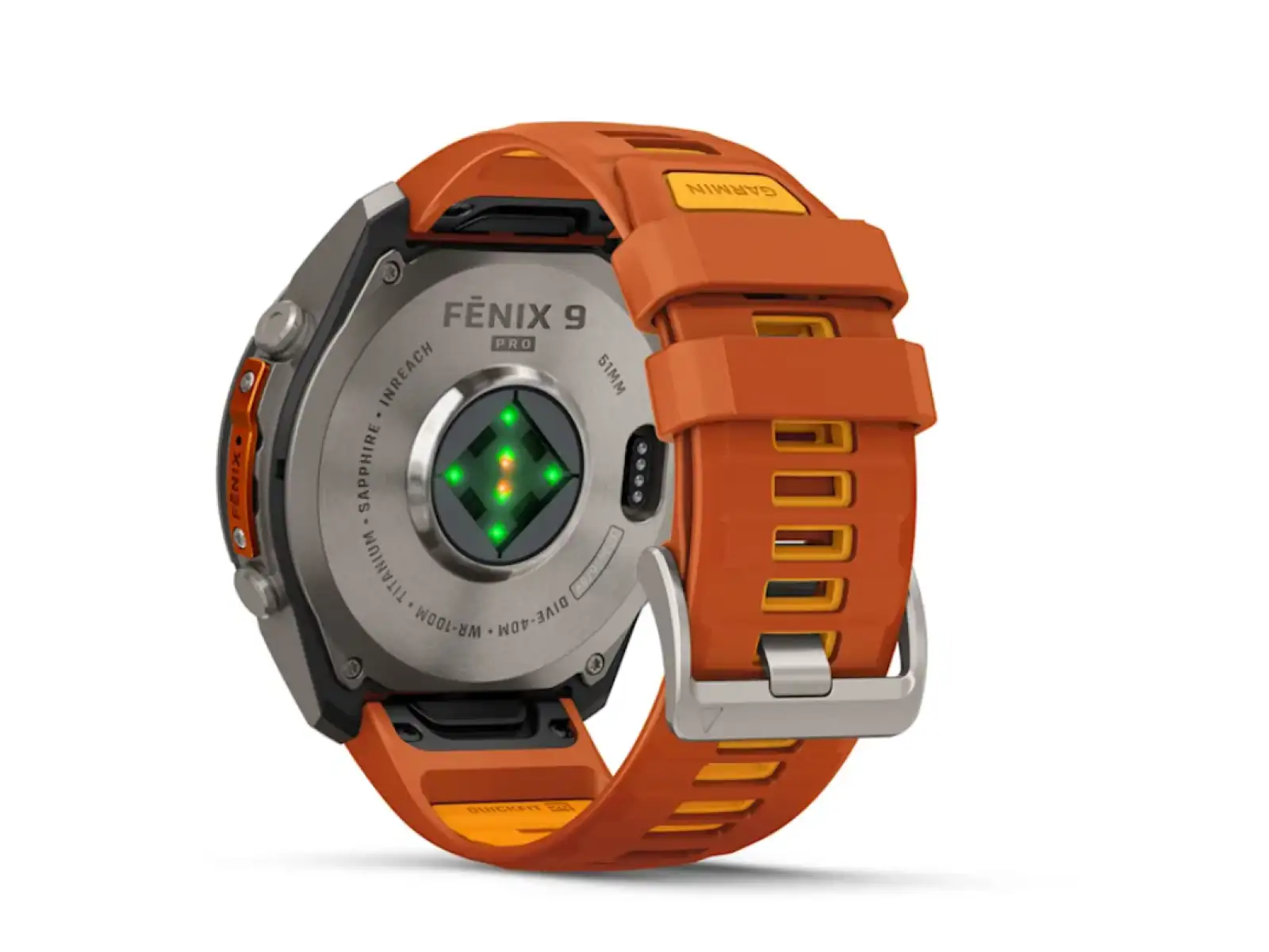 Garmin Fénix 9 Pro inReach 51 mm smart watch Titanium Autumn orange/Spark orange