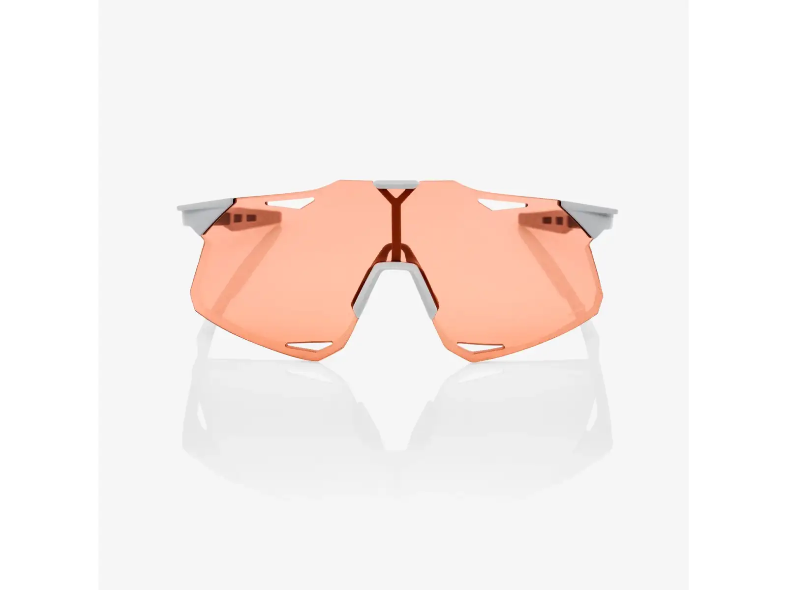 100% Hypercraft glasses Matte Stone Grey/HiPER Coral