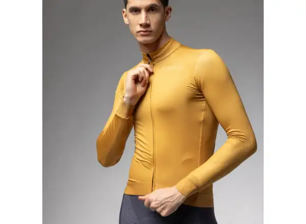 Alé PR-E Follow Me 2.0 men's insulated jersey long sleeve Kashmir Yellow