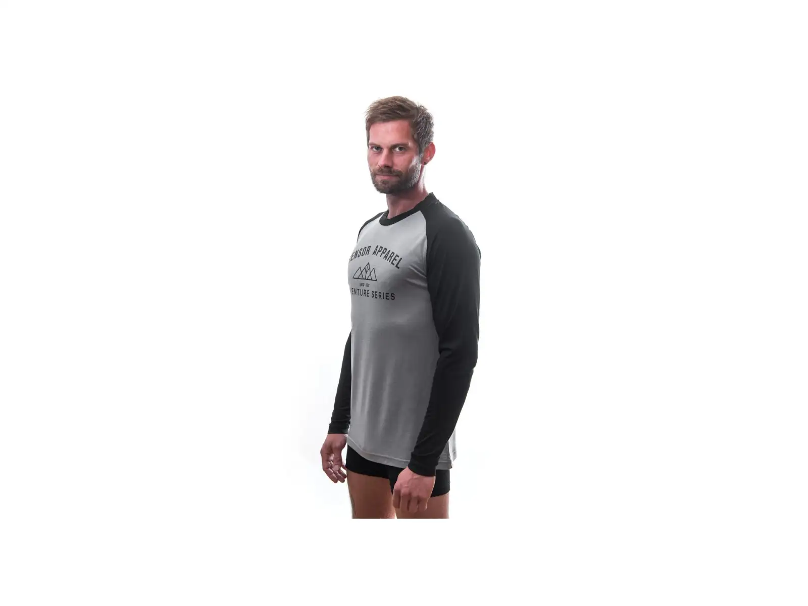 Sensor Merino Active Pt Adventure men's shirt long sleeve grey/black