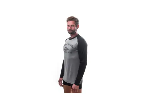 Sensor Merino Active Pt Adventure men's shirt long sleeve grey/black