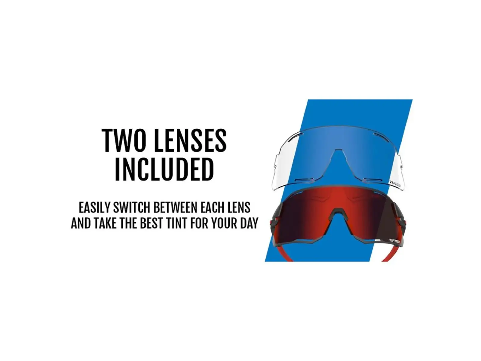 Tifosi Rail Race sport sunglasses Satin Vapor/Clarion Red/Clear