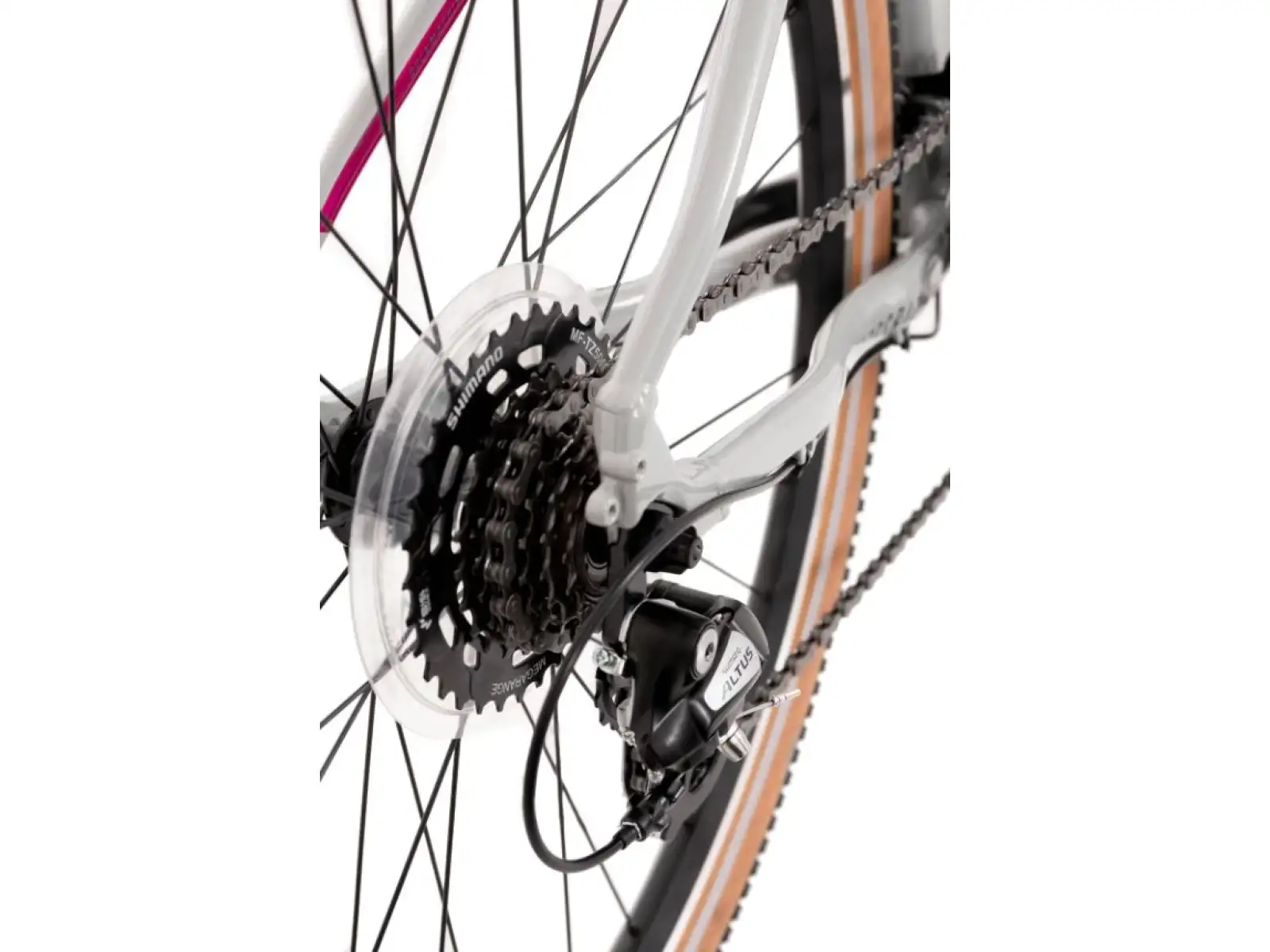 Rock Machine CrossRide 100 Lady gloss light grey/dark grey trekking bike