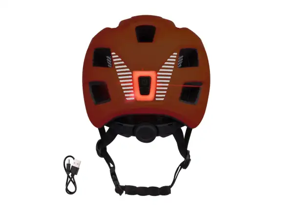 Force Zebu children's helmet with flasher orange