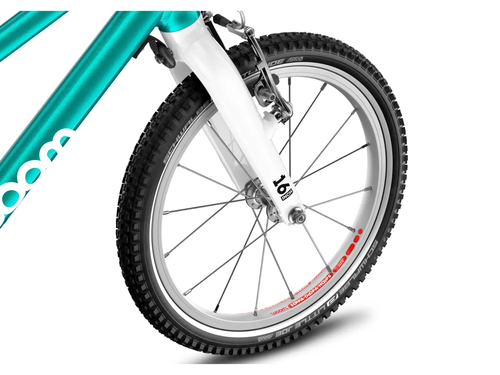 Woom GO 3 Automagic children's bike 16" Metallic Turquoise