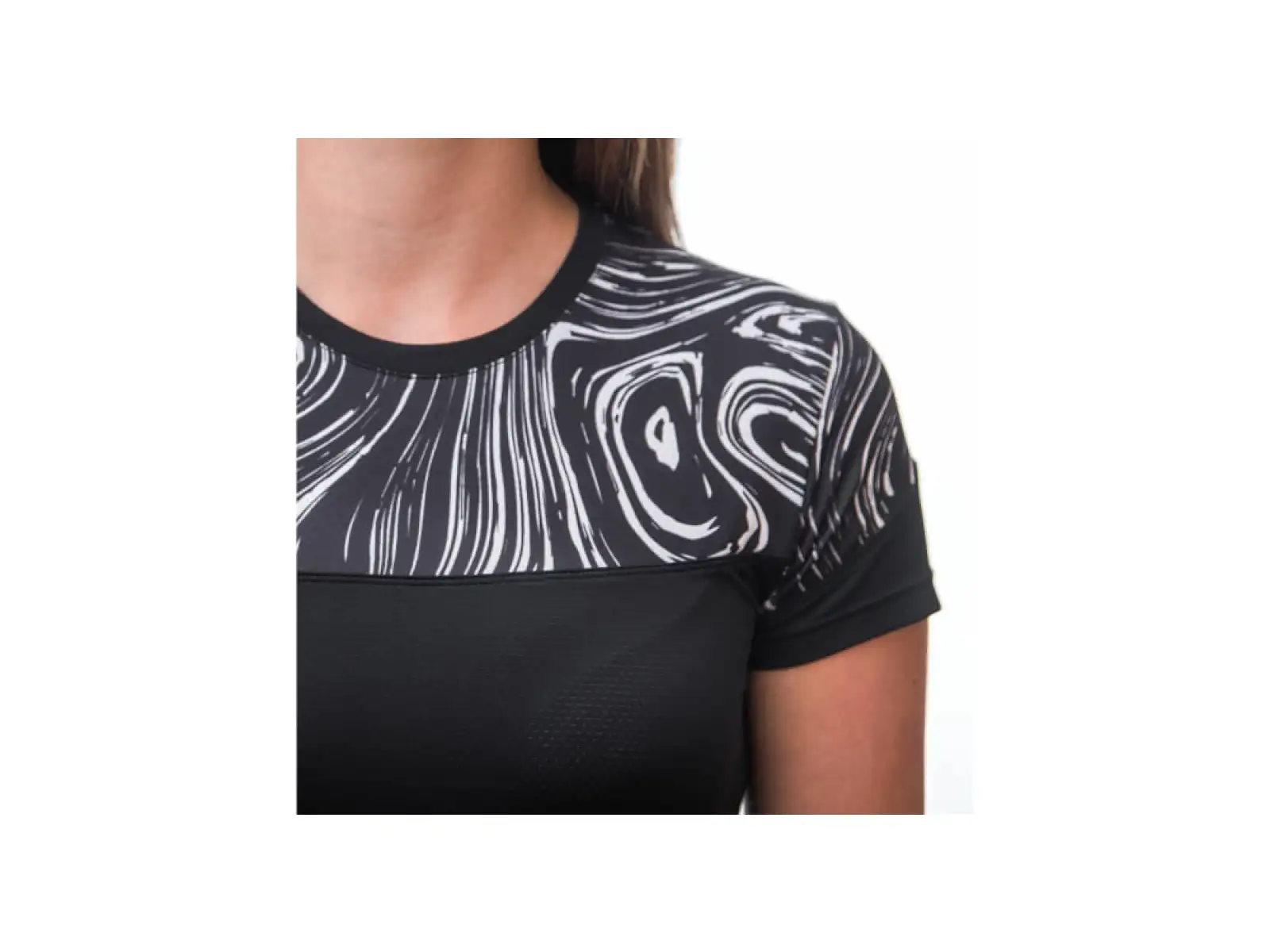 Sensor Coolmax Impress women's T-shirt short sleeve black/sea