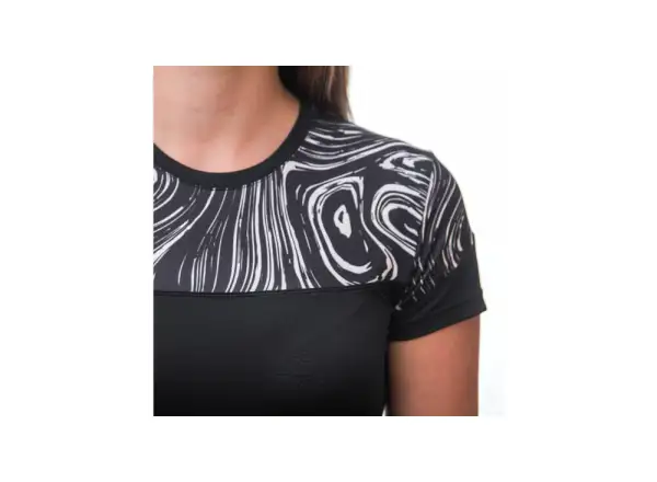 Sensor Coolmax Impress women's T-shirt short sleeve black/sea