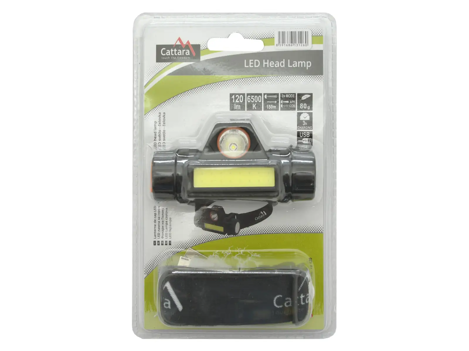 Cattara headlamp 120 lm rechargeable