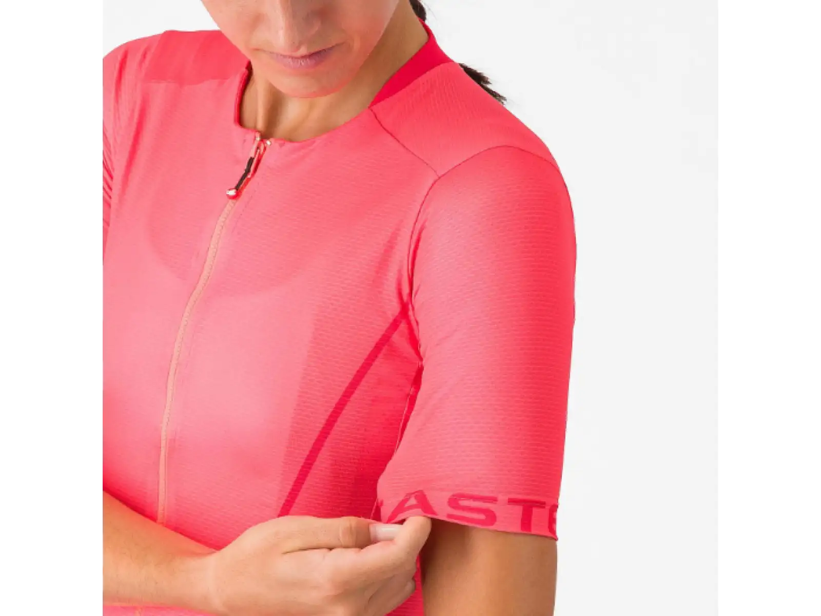Castelli Anima Flow women's jersey short sleeve Brilliant Pink/Hibiscus