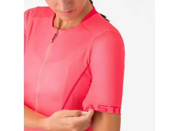 Castelli Anima Flow women's jersey short sleeve Brilliant Pink/Hibiscus