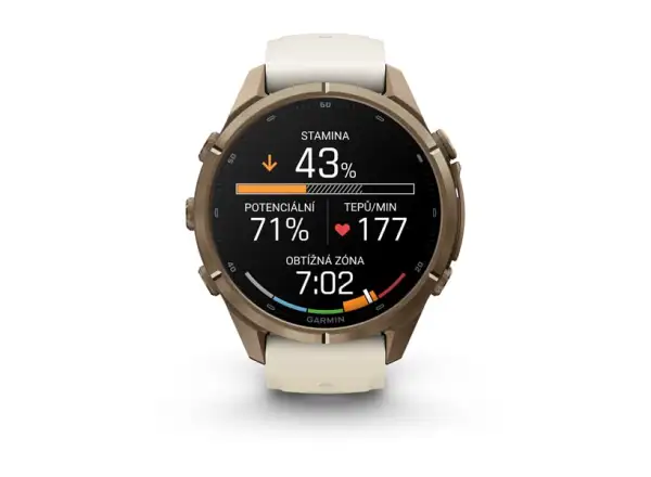 Garmin fenix 9 Pro inReach 43 mm smart watch Autumn gold titanium/Cream/french gray