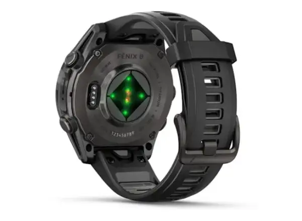 Garmin fenix 8 - 43 mm AMOLED Sapphire smart watch Carbon titanium Black/Pebble grey