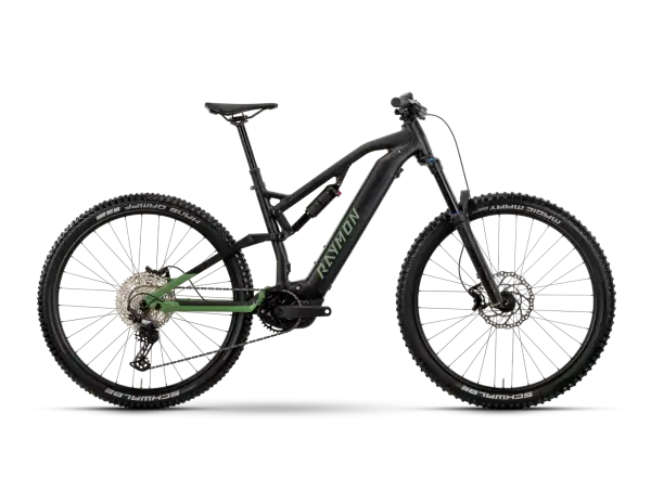 Raymon Trailray 150 full-suspension e-bike black/resedagreen/citron