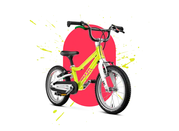 Woom GO 2 kids bike neon lime