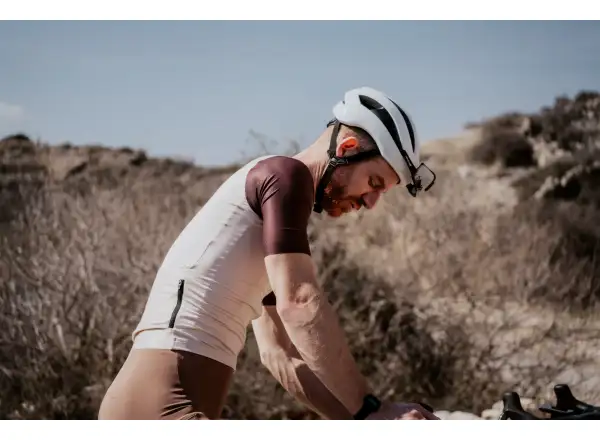 Force Limit men's short sleeve jersey beige/brown