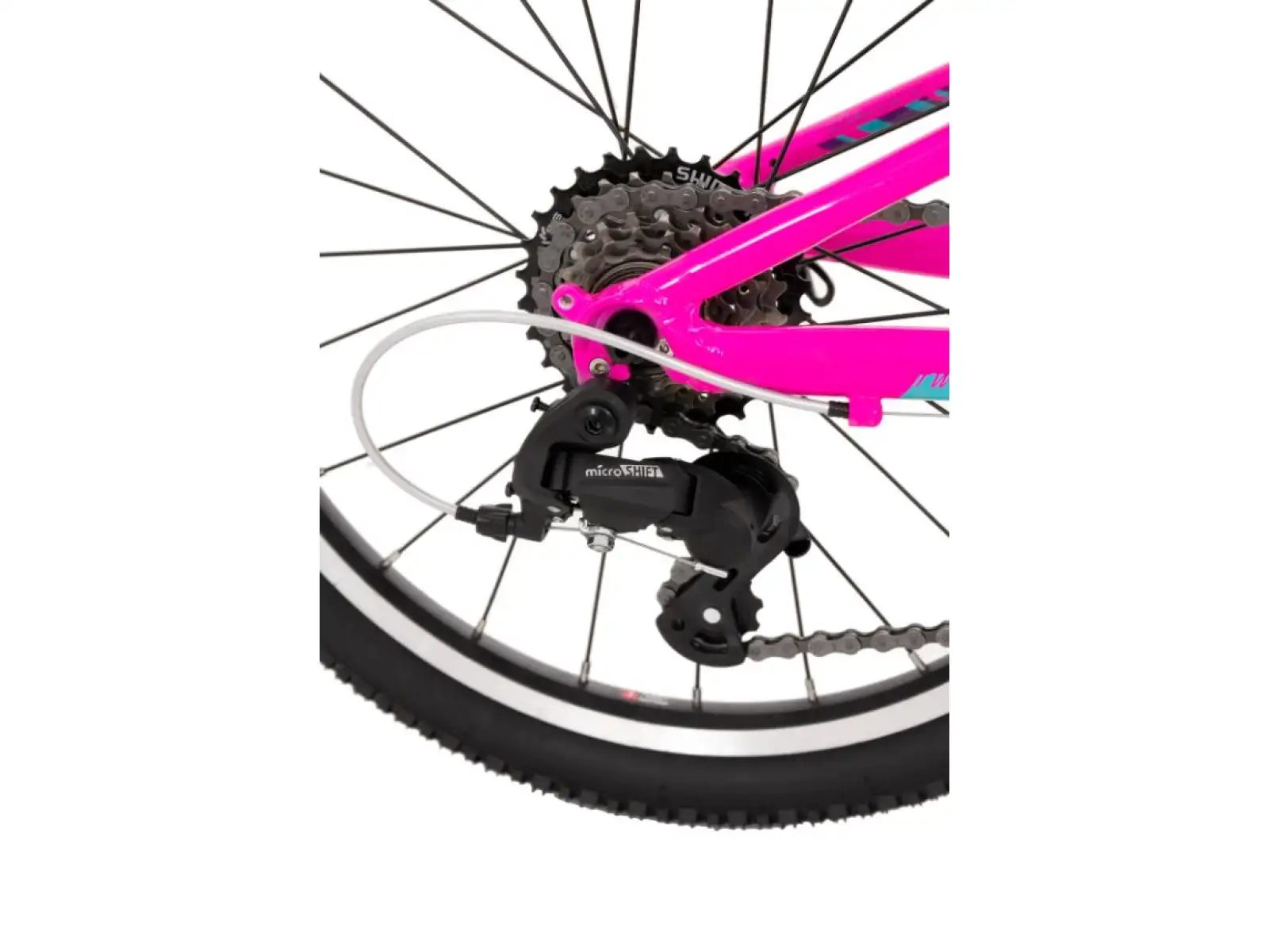 Rock Machine Catherine 20 gloss neon pink/Violet/neon cyan children's bike