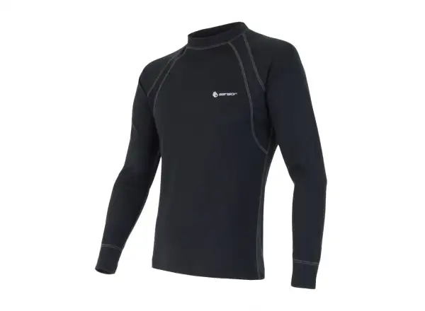 Sensor Double Face men's long sleeve shirt black