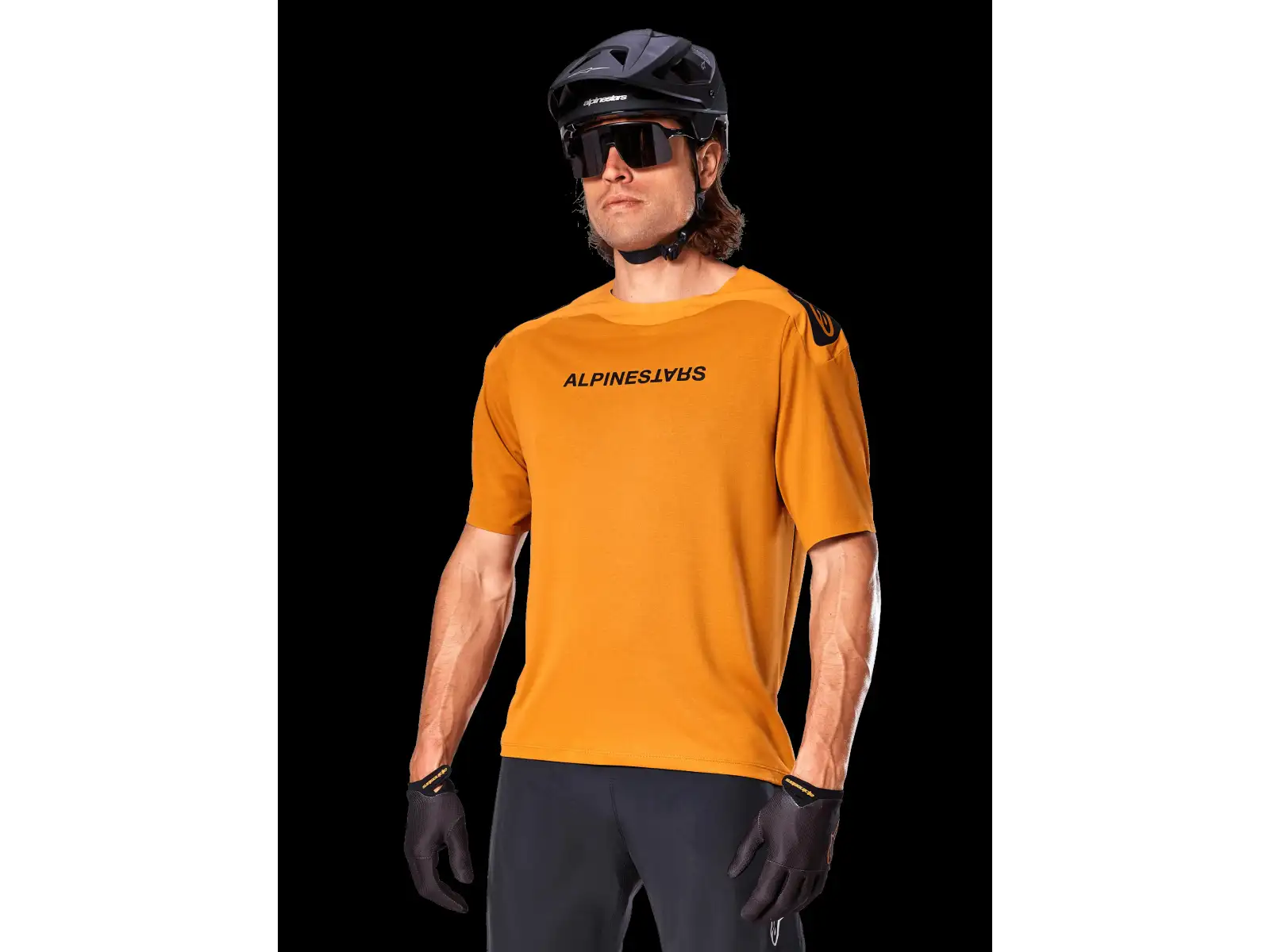 Alpinestars A-Aria Polartec Switch men's short-sleeve shirt Dark Gold