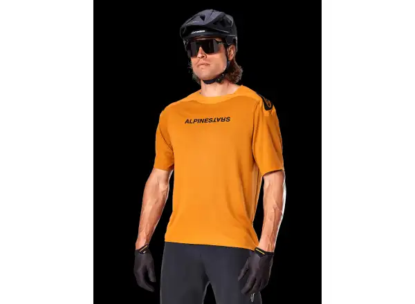 Alpinestars A-Aria Polartec Switch men's short-sleeve shirt Dark Gold