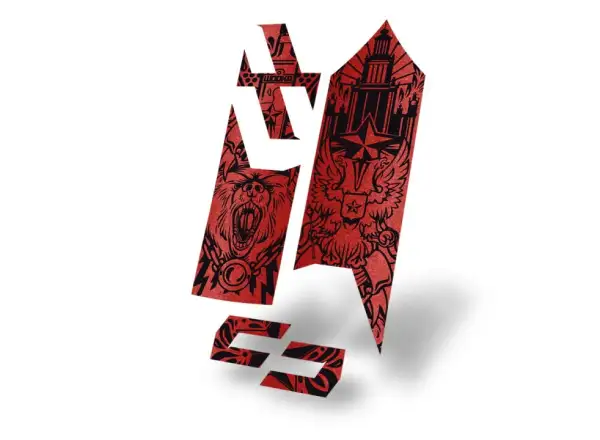 Unleazhed M02 Skin Sticker set dawei soviet red