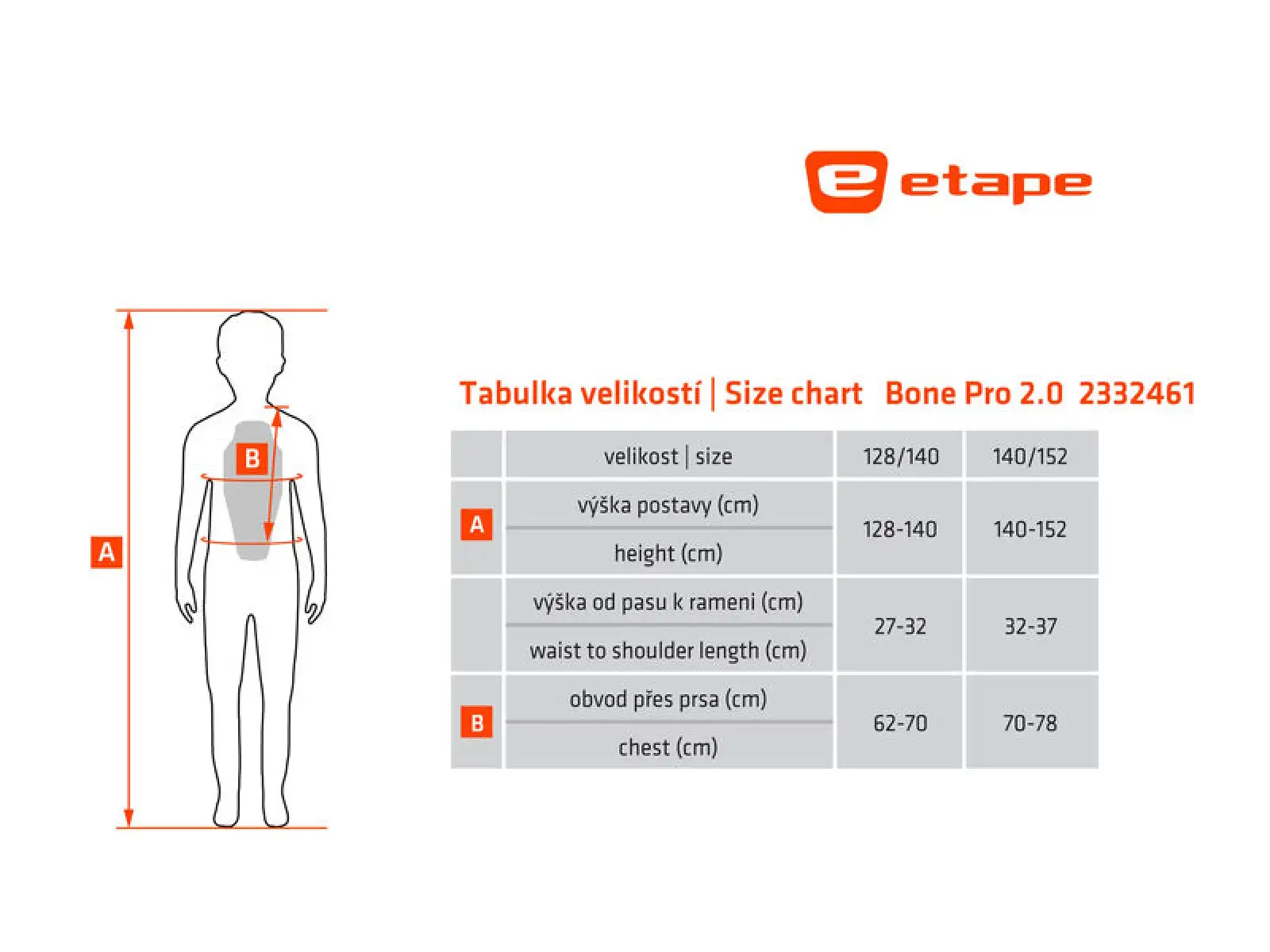 Etape Bone Pro 2.0 Kids Vest with Back Protector Black/Yellow Fluo