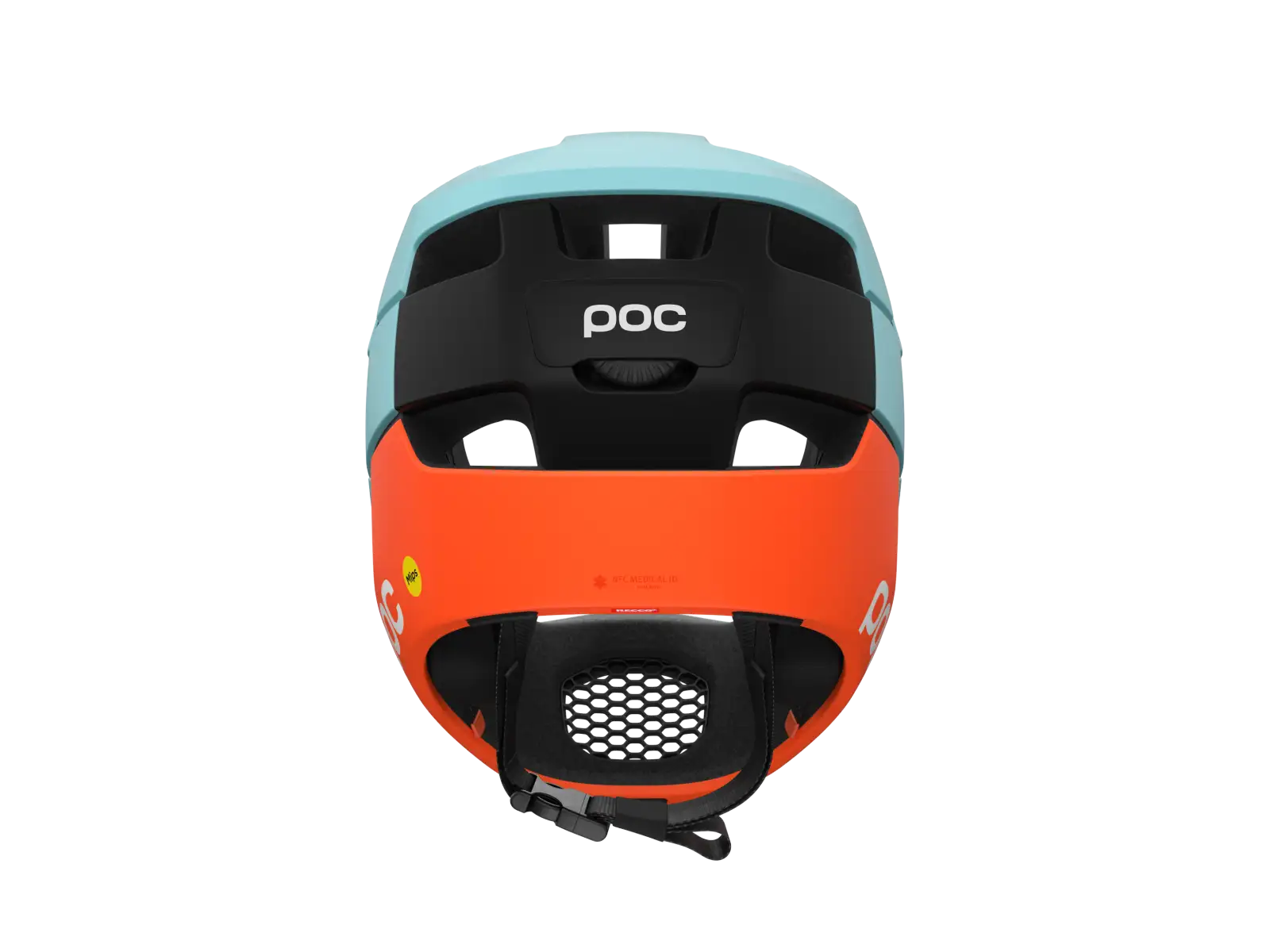 POC Otocon Race MIPS helmet Indicolite Blue Matt/Carnelian Orange Matt