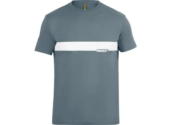 Mavic Corporate Stripe men's t-shirt short sleeve Orion Blue/Off White