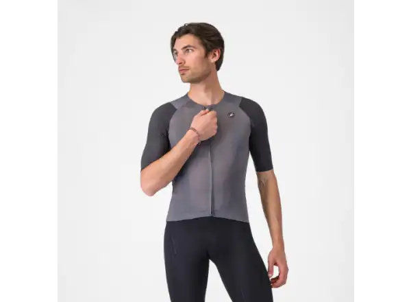 Castelli Aero Race 8S men's jersey short sleeve Smoky Gray