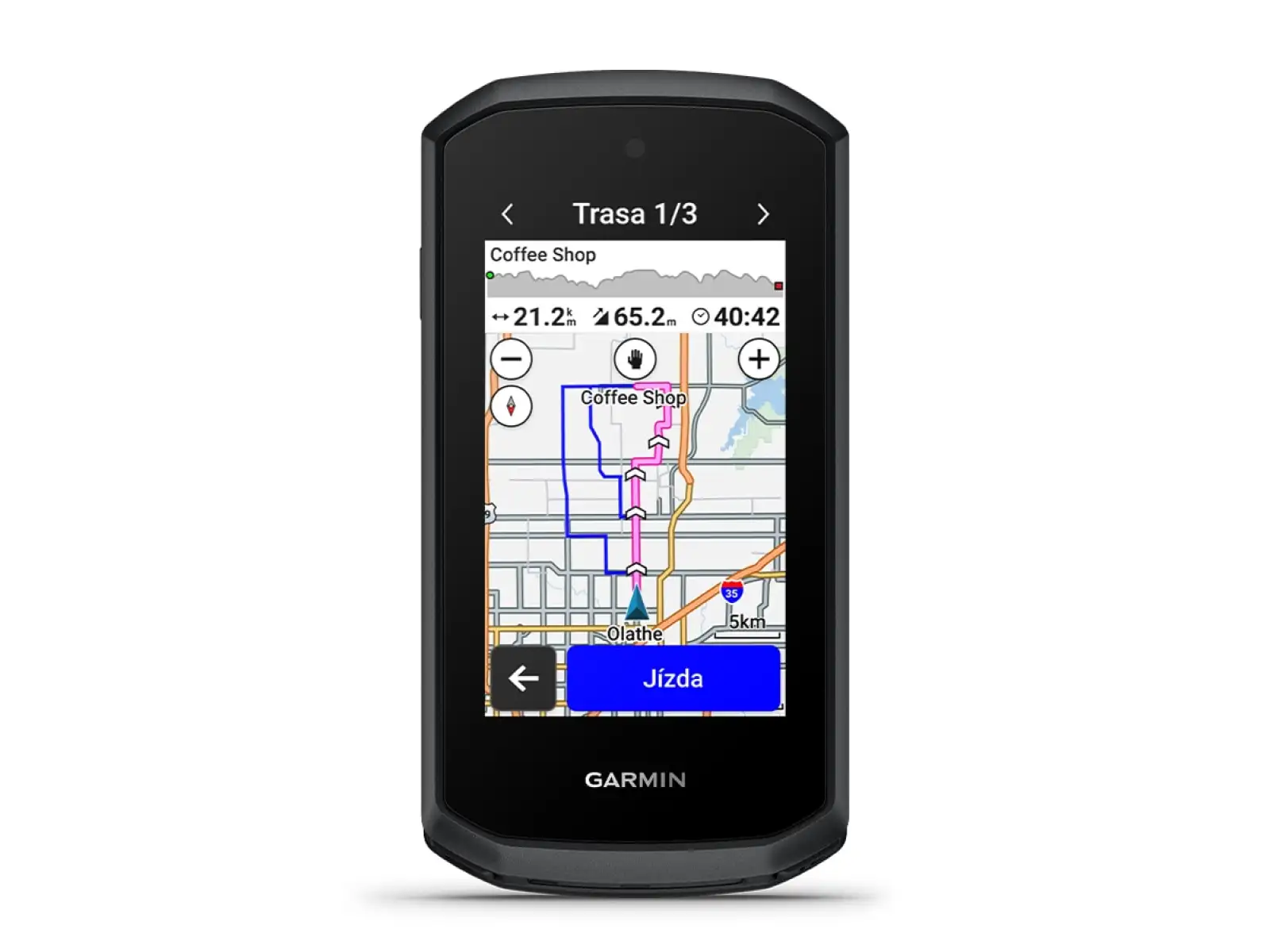 Garmin Edge Explore 3 Plus bike computer with speaker and microphone