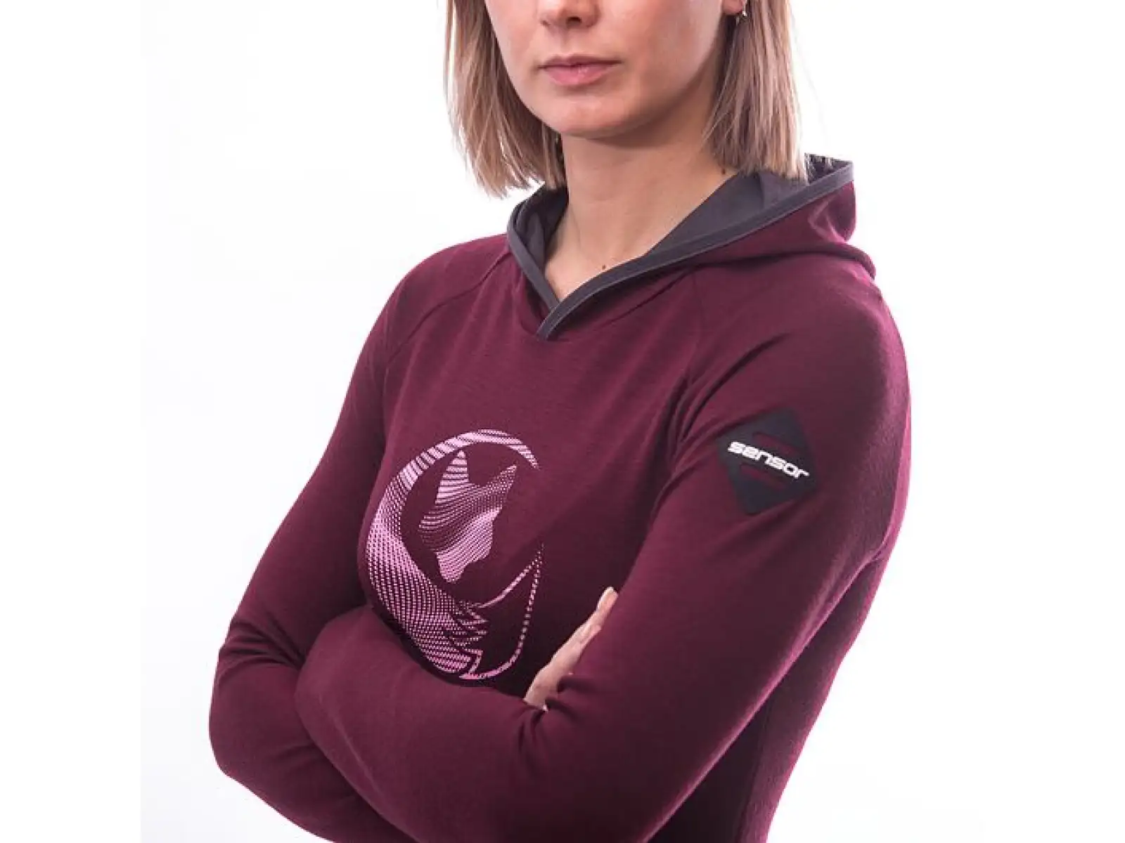 Sensor Merino Upper Fox women's sweatshirt Port Red