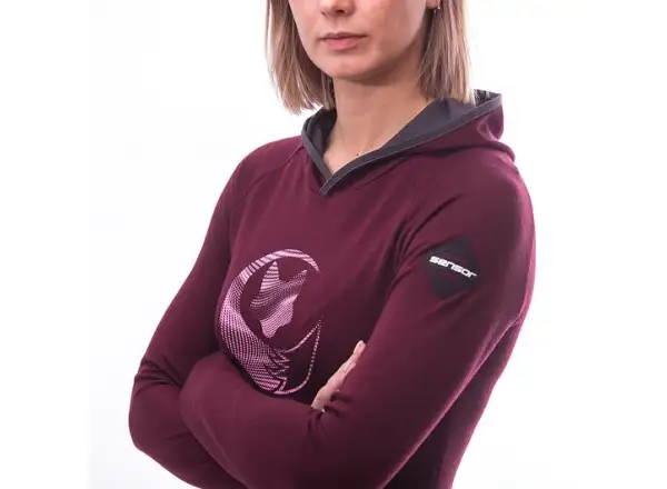 Sensor Merino Upper Fox women's sweatshirt Port Red