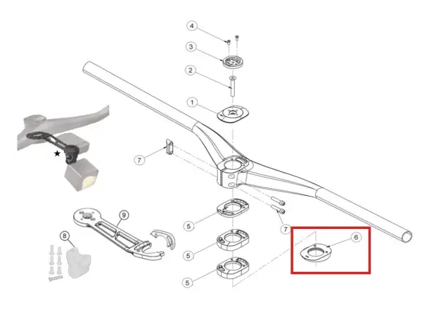 FSA upper headset bearing cover for KFX SiC handlebars
