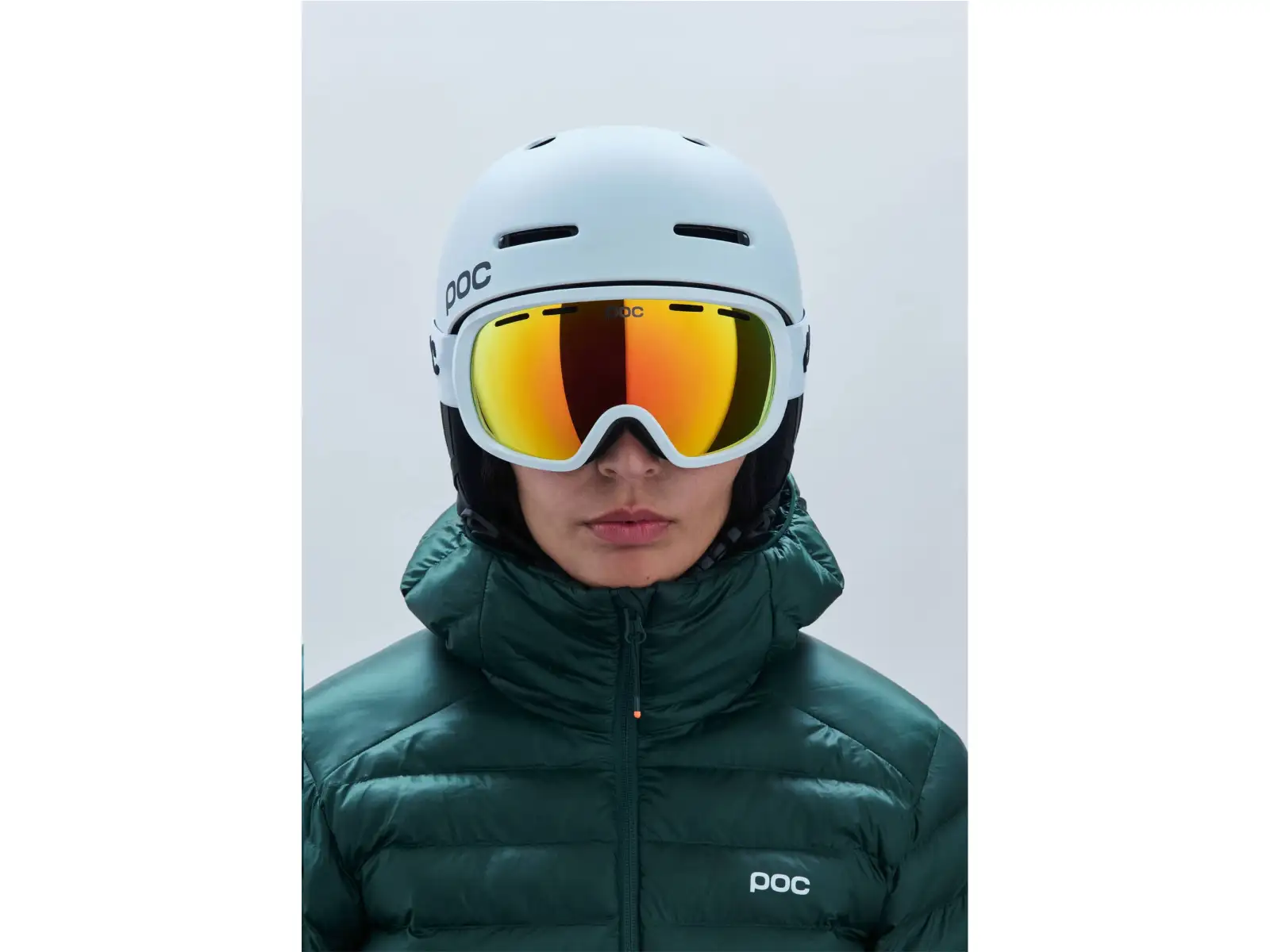 POC Fovea ski goggles Hydrogen White/Partly Sunny Orange